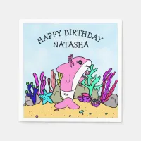 Personalized Baby Shark Birthday Napkins