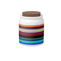 Thin Colorful Stripes - 1 Candy Jar