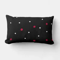 Polka Dots Print Lumbar Throw Pillow