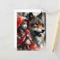 Little Red Riding Hood and the Wolf Postcard