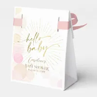 Hello Sunshine Boho Modern Happy Baby Girl Shower Favor Boxes