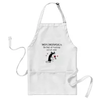 NOVINOPHOBIA Running Out of Wine Quote Adult Apron