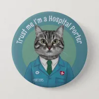 Hospital Porter, medical profession, health assist Button