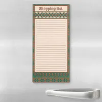 Southwestern Copper Teal Geometric Personalized Magnetic Notepad