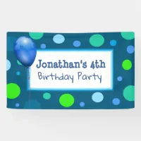 Personalized Little Boy's Blue Birthday Banner