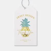 Tropical Pineapple Sweet 16 Thank You ID922 Gift Tags