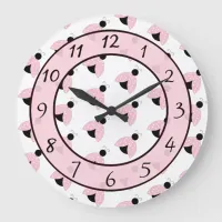 Cute pink Ladybug children's or baby nursery Large Clock