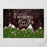 Mountains in the night - new year Card