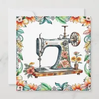 Pretty Floral Vintage Sewing Machine