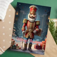 Merry Christmas Nutcracker Soldier Holiday Card