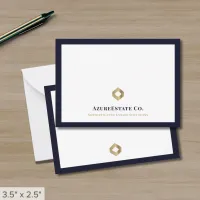 Modern Professional Gold Logo Note Card