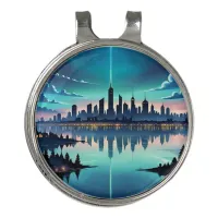 Out of this World - Magical Nighttime Skyline Golf Hat Clip