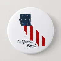 Bold USA Flag California Proud Button