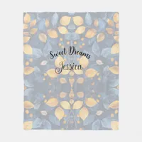 Golden Foliage Dreams Autumn Nature Beauty Fleece Blanket