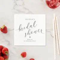 Modern Elegant Personalized Bridal Shower Napkins