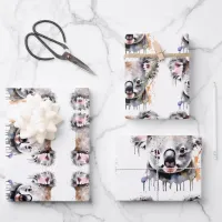 Koala Portrait Wrapping Paper Sheets