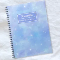 Blue Purple Stars Cloud Personalized Dream Journal