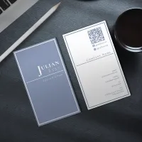 Minimalistic Professional Dusty Blue Healthcare Business Card