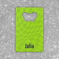 Neon Slime Green Summer Bachelorette Bridal Party Credit Card Bottle Opener