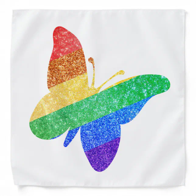 Pride LGBTQA+ rainbow butterfly Bandana