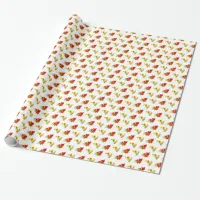 Thumbnail for Red and Yellow Floral Gift Wrap