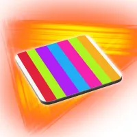 Neon Colorful Stripes |  Beverage Coaster