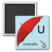 Letter U is for Umbrella Children's Magnet