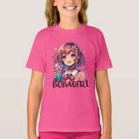 Cute Anime Girl Holding Bubble Tea T-Shirt