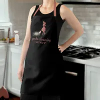 Custom Cleaning Service Name Black Rose Gold Staff Apron