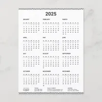 2025 Calendar Business Logo Modern Minimalist Postcard