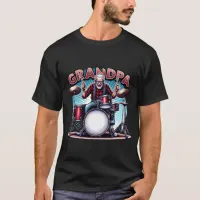 Rockin' Grandpa Playing Drums T-Shirt