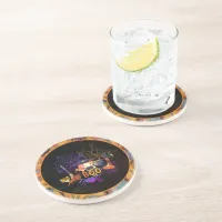 Halloween Witch Birthday Party Black Coaster