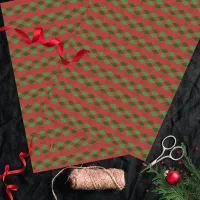 Christmas Red & Green Argyle Pattern Tissue Paper