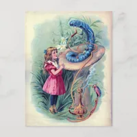 Alice and the Caterpillar Postcard