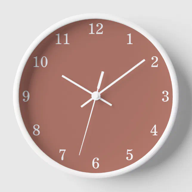 Minimalist Cocoa Sienna Wall Clock