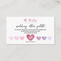 Monogram Hearts QR Code Wedding Attire Dress Code Enclosure Card