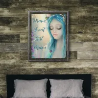 Ethereal Fantasy Art | Beautiful Blue Fairy  Poster