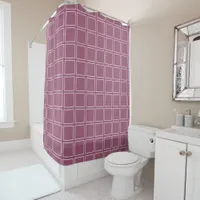 Trendy Modern Chic Raspberry and white Shower Curtain