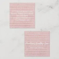 Pretty Blush Pink Square Business Card