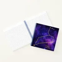 Gold Leo Constellation on Dark Galaxy | Notebook