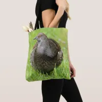 Beautiful Sooty Grouse in the Grass Tote Bag