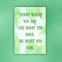 Positive Motivation Start Where you are | Canvas Print