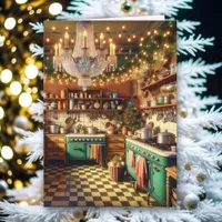 Cottage Kitsch Holiday Retro Christmas Card