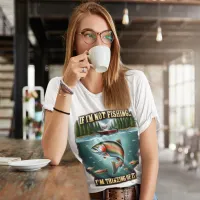 Majestic Fish Swimming Past a Serene Fishing Boat T-Shirt