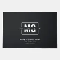 Black Custom Name Monogram Promotional Entrance Doormat