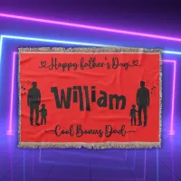 Cool Bonus Dad Happy Father's Day | Throw Blanket