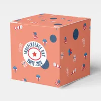 Patriotic Popsicles and Air Flags Wrapping Paper  Favor Boxes