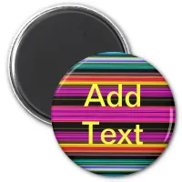 Thin Colorful Stripes - 2 Magnet