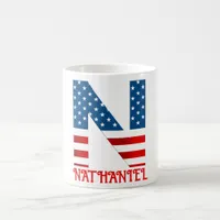 4th Of July Monogram Personalized Coffee Mug