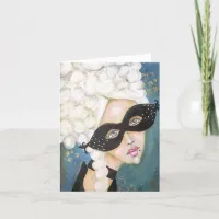 Marie Antionette Queen Cute Fun Whimsical Art Note Card